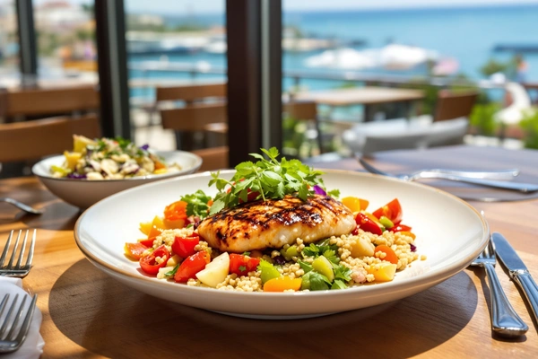 Grillowany łosoś z warzywami