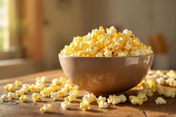 Miska pełna złotego popcornu
