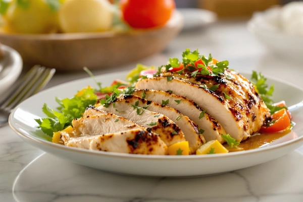 Pieczone piersi kurczaka z warzywami