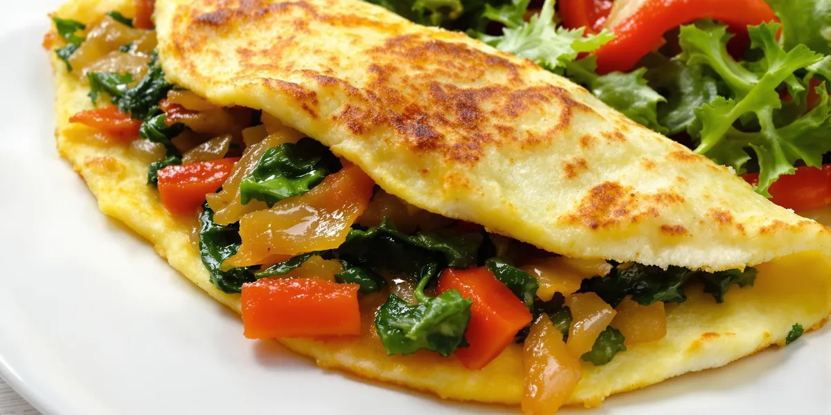 omlet jajeczny z warzywami