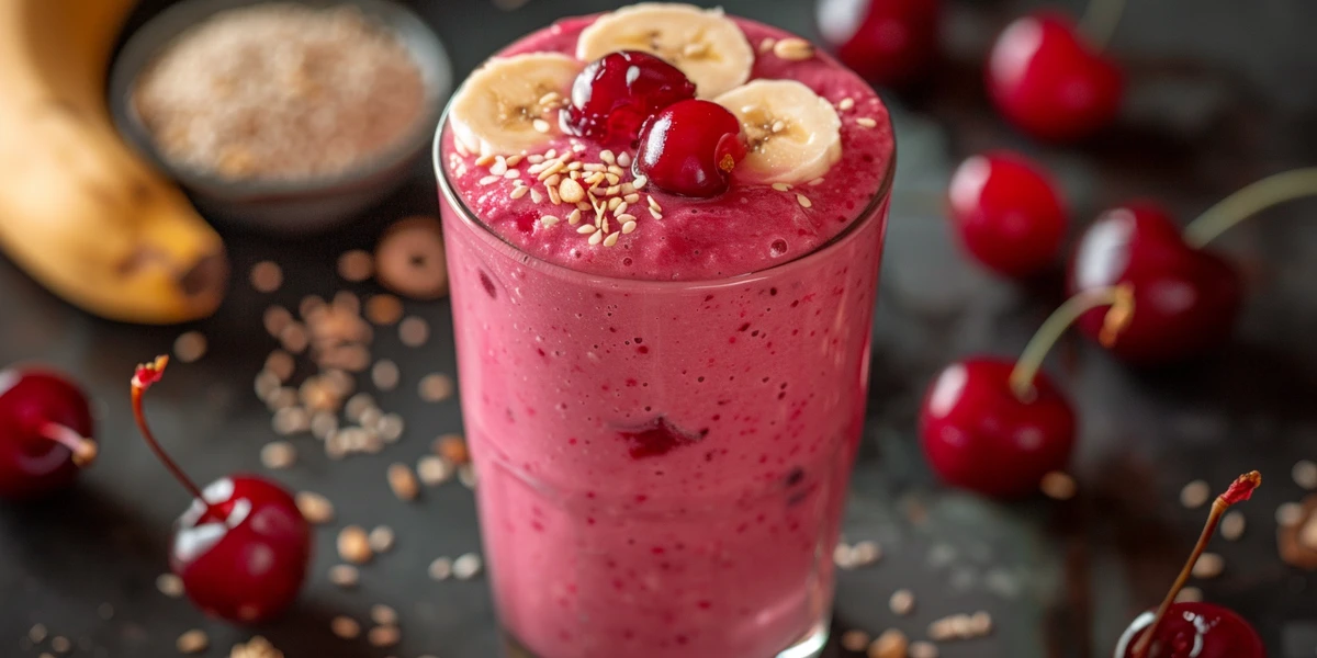 Smoothie wiśniowo bananowe